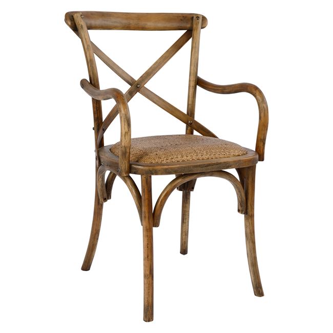 Πολυθρόνα “FORENZA” ξύλινη σε χρώμα φυσικό 52x56x89,5