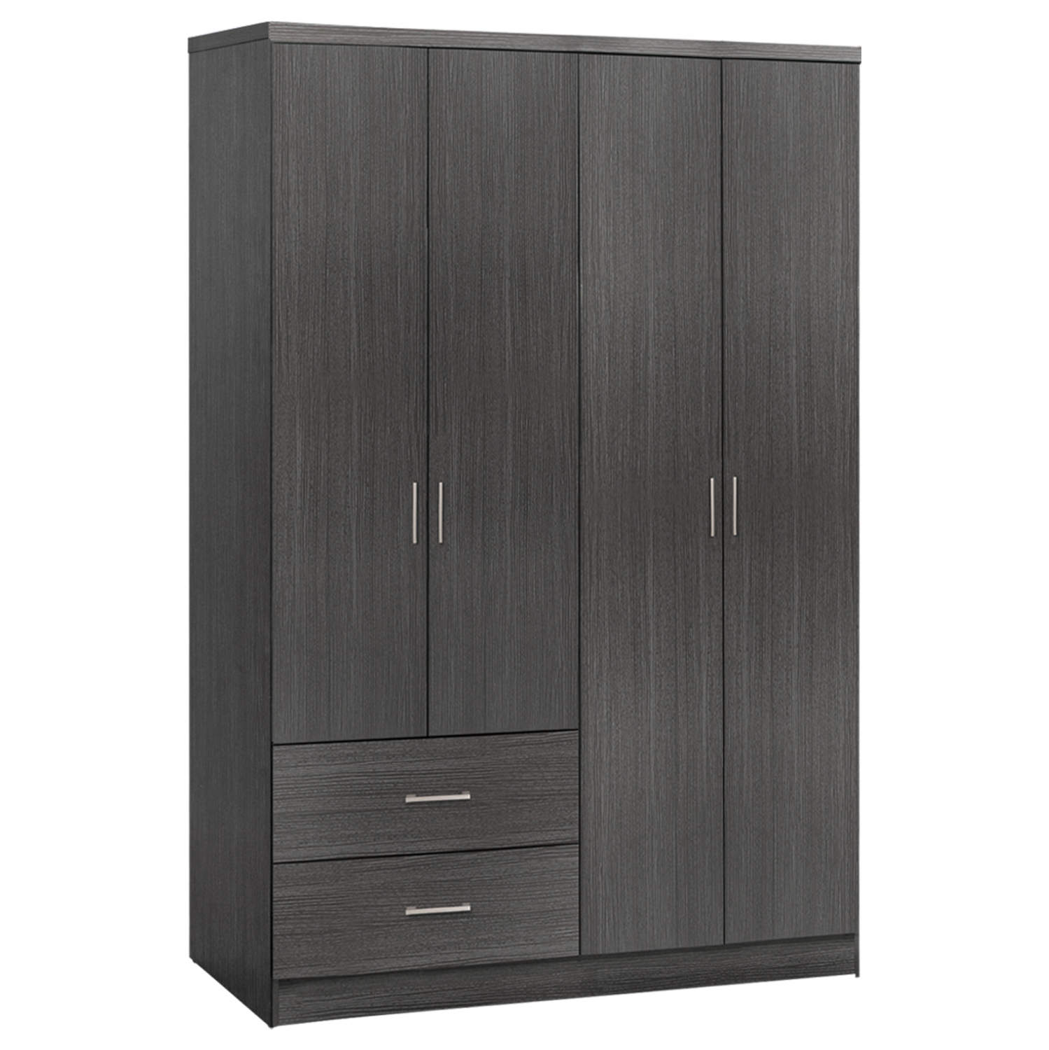Ντουλάπα τετράφυλλη σε χρώμα zebrano 118,8x42x181