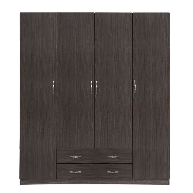Ντουλάπα τετράφυλλη σε χρώμα zebrano 200×55,5×180