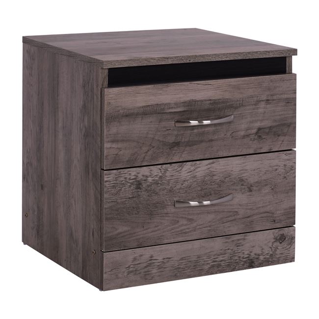 Κομοδίνο «JACINTHA» σε σταχτί χρώμα 45×41,5×46