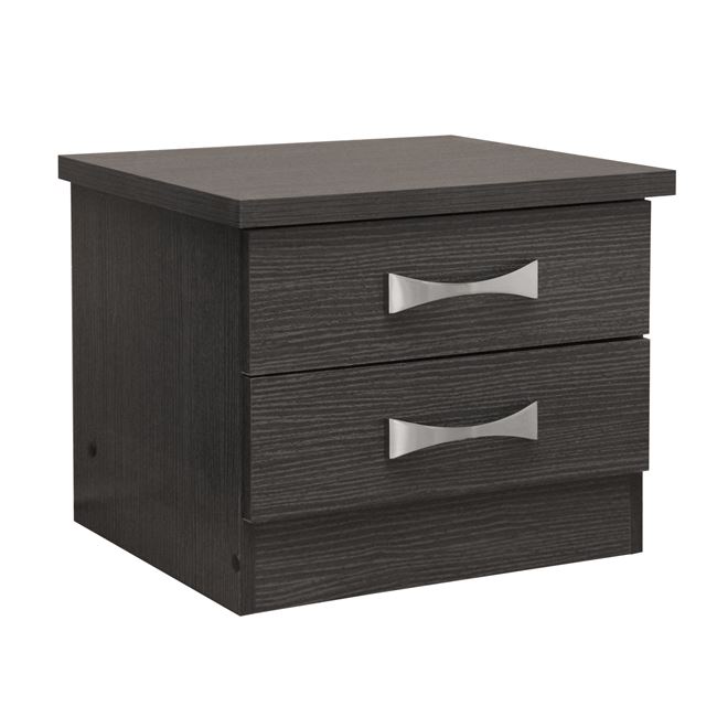 Κομοδίνο με 2 συρτάρια σε zebrano χρώμα 48x40x39.2