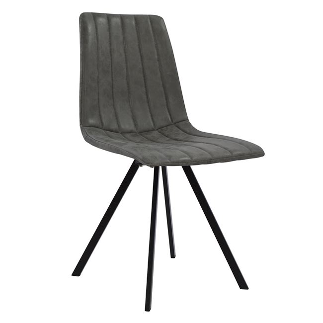 Καρέκλα «JUSTIN» μεταλλική PU σε χρώμα γκρι 45×55,5×86,5