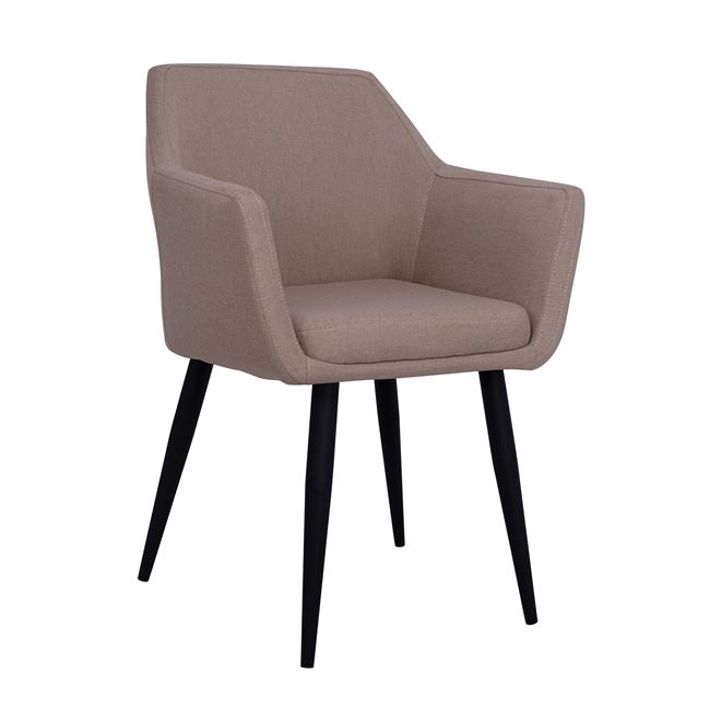 Πολυθρόνα «MONDI» υφασμάτινη σε χρώμα μπεζ 58x55x84
