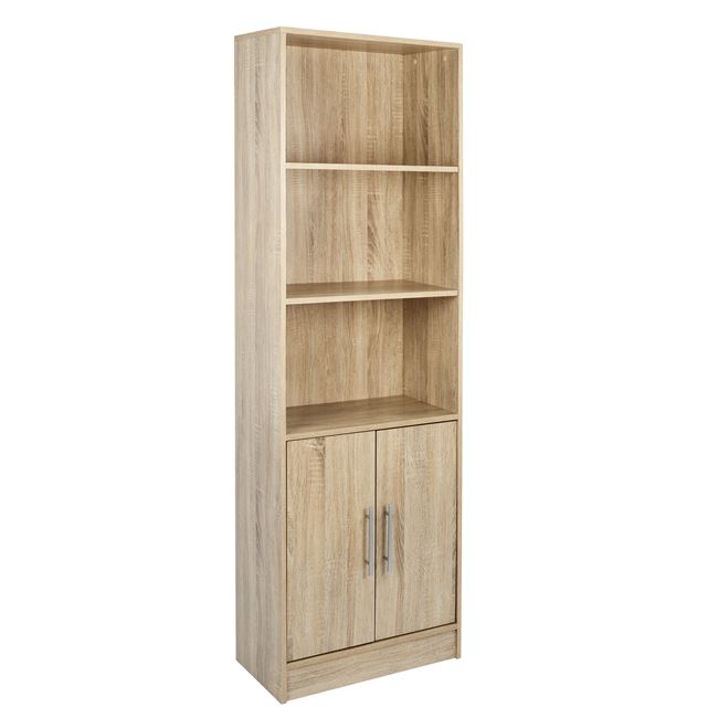 Βιβλιοθήκη γραφείου σε χρώμα σονόμα 60x30x180