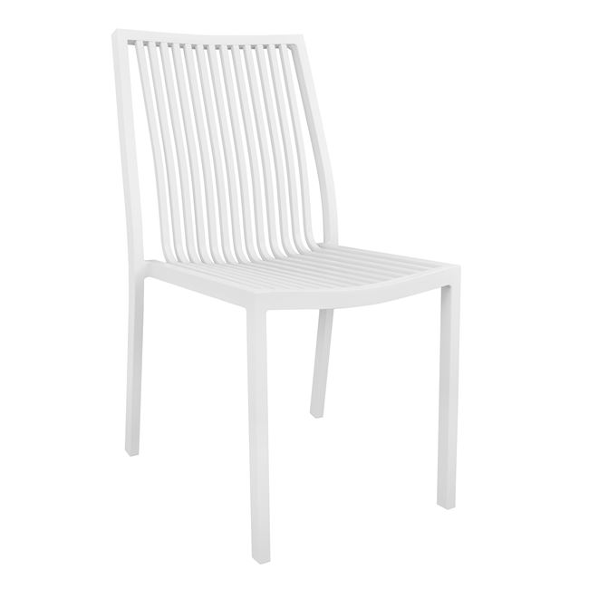 Καρέκλα αλουμίνιου σε λευκό χρώμα 45,5x59x83,5