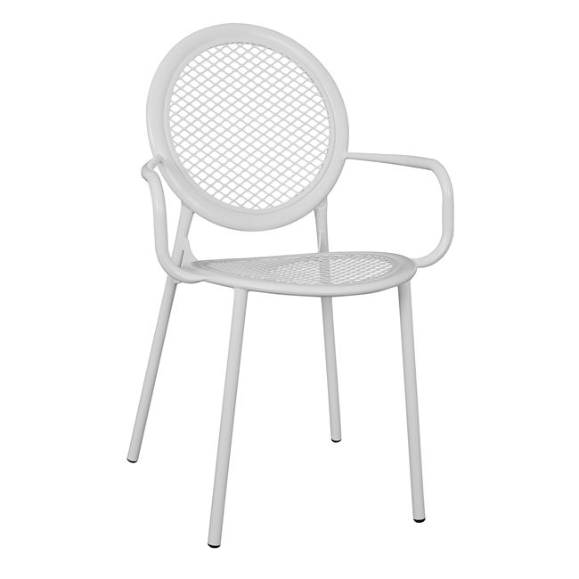 Καρέκλα «ELECTRO» μεταλλική σε λευκό χρώμα 57x55x89