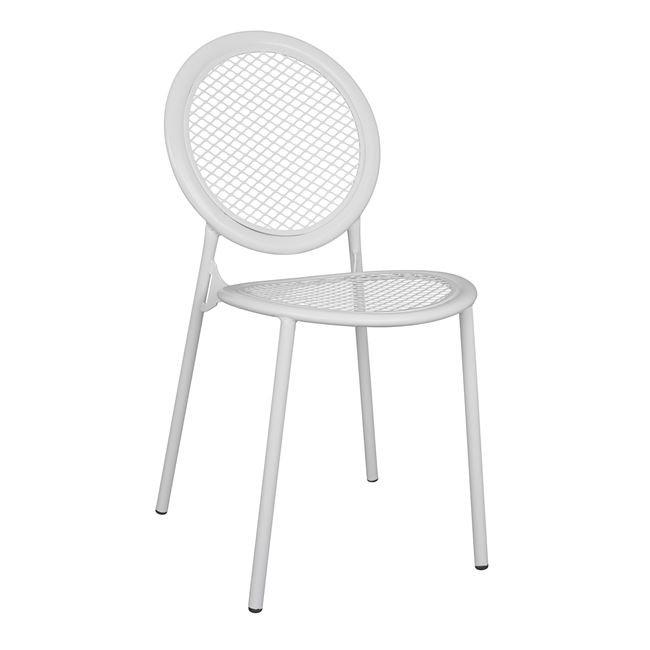 Καρέκλα “VERANDA” μεταλλική σε λευκό χρώμα 42,5x55x89