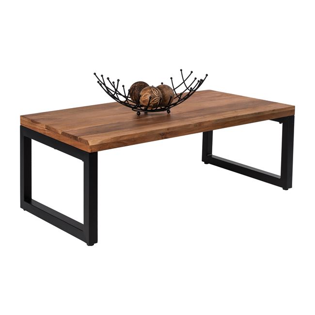 Τραπέζι σαλονιού "BRUGGE" ξύλινο σε χρώμα φυσικό/μαύρο 115x60x40,5