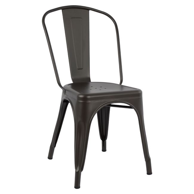 Καρέκλα «MELITA» μεταλλική σε χρώμα rusty 45x47x85