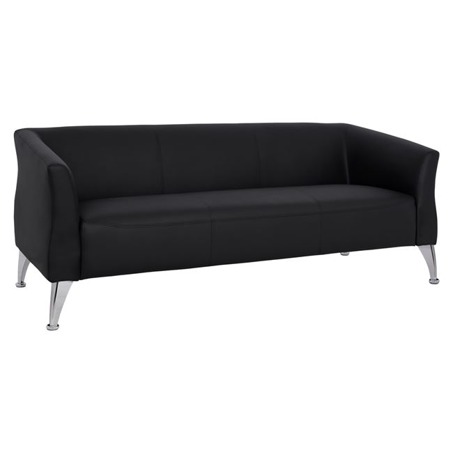 Καναπές «KIANA» τριθέσιος από PU σε μαύρο 180x75x71