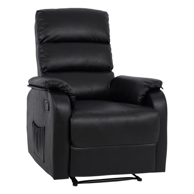 Πολυθρόνα μασάζ «COMFORT RELAX» από PU σε χρώμα μαύρο 78x97x97