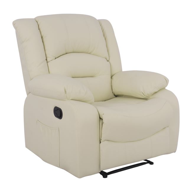 Πολυθρόνα μασάζ “COMFORT RELAX” από PU σε χρώμα εκρού 92x95x98