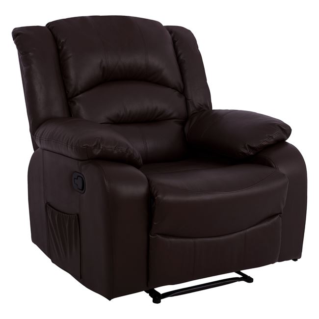 Πολυθρόνα μασάζ «COMFORT RELAX» από PU σε χρώμα καφέ 92x95x98