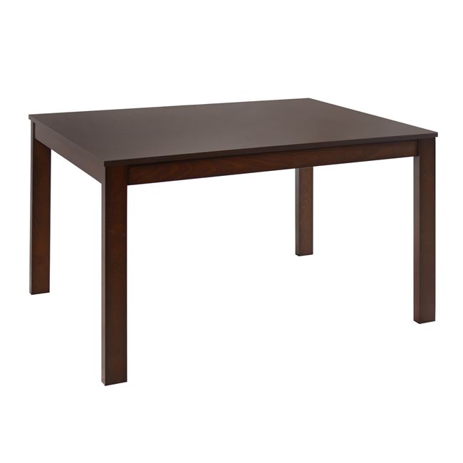 Τραπέζι από μασίφ ξύλο/mdf σε χρώμα καρυδί 120x80x75