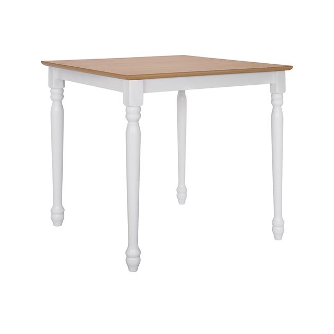 Τραπέζι από mdf/ξύλο σε χρώμα λευκό/φυσικό 75x75x75