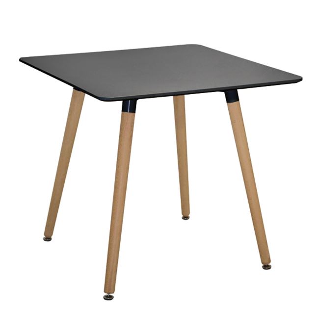 Τραπέζι «MINIMAL» από ξύλο/mdf σε χρώμα μαύρο/φυσικό 80x80x74