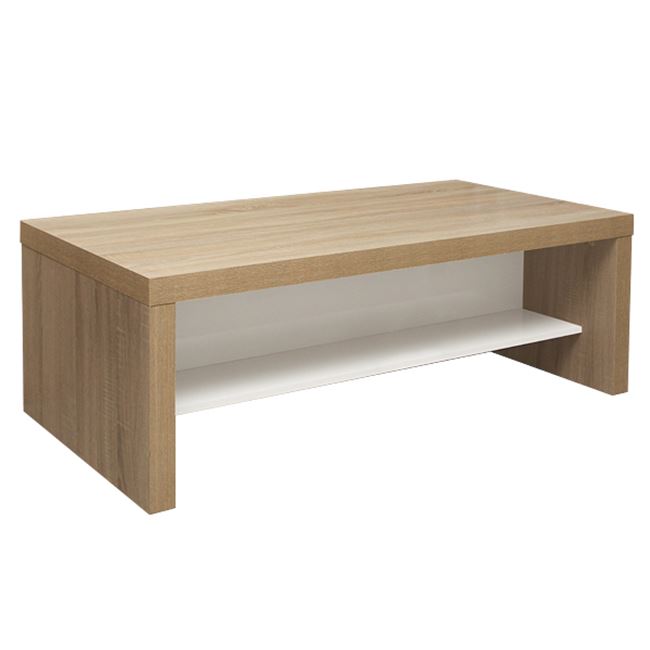Τραπέζι σαλονιού σε χρώμα σονόμα/λευκό 120x60x42