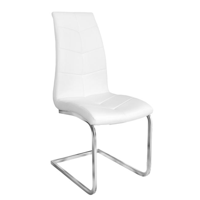 Καρέκλα «JULIA» μεταλλική/PU σε χρώμα λευκό 42x60x101