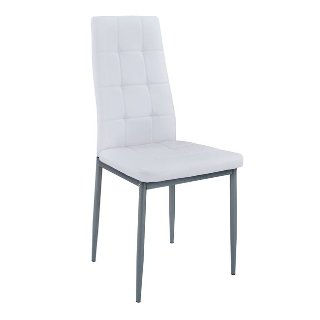 Καρέκλα «DIMI» μεταλλική/PU σε χρώμα λευκό 42x51x95
