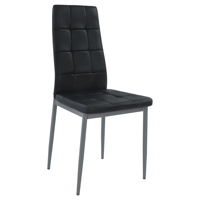 Καρέκλα «DIMI» μεταλλική/PU σε χρώμα μαύρο 42x51x95