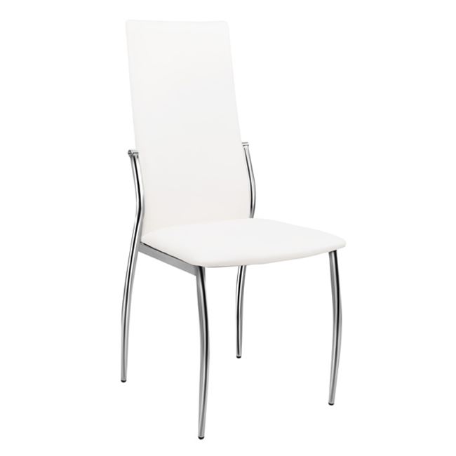 Καρέκλα “KIM” μεταλλική/PU σε χρώμα λευκό 45x55x99