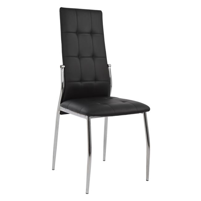 Καρέκλα «PILAR» μεταλλική/PU σε χρώμα μαύρο 45x52x100