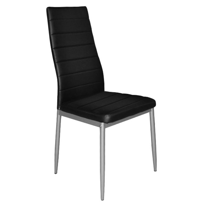 Καρέκλα «LADY» μεταλλική/PU σε χρώμα μαύρο 40x51x95