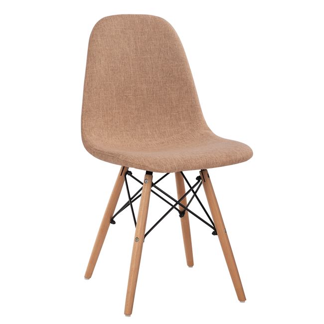 Καρέκλα “TWIST” υφασμάτινη σε χρώμα μπεζ 44x53x81,5