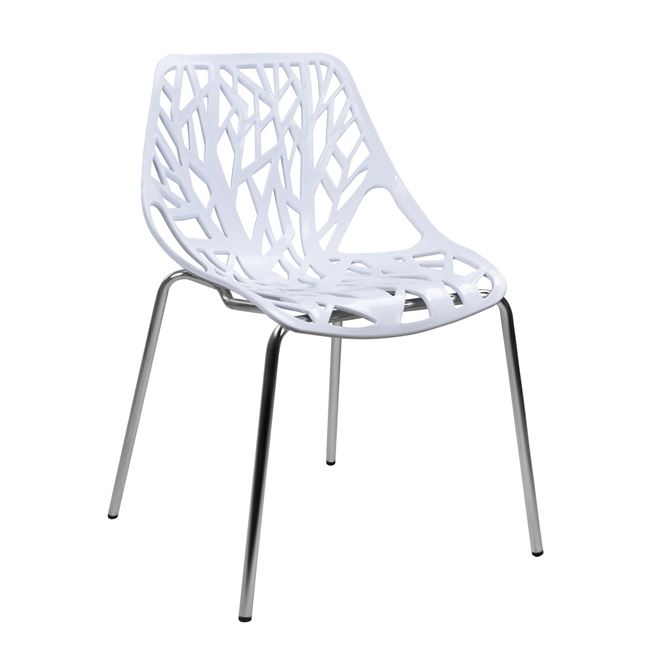 Καρέκλα “ELSA” μεταλλική/PP σε χρώμα λευκό 54x57x81