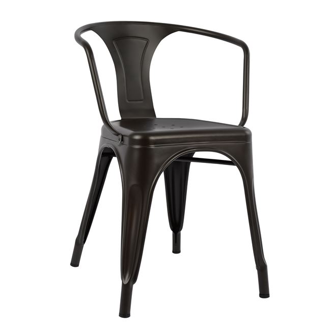 Πολυθρόνα «MELITA» μεταλλική σε χρώμα ράστυ 52x49x72