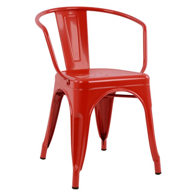 Πολυθρόνα «MELITA» μεταλλική σε χρώμα κόκκινο 52x49x72