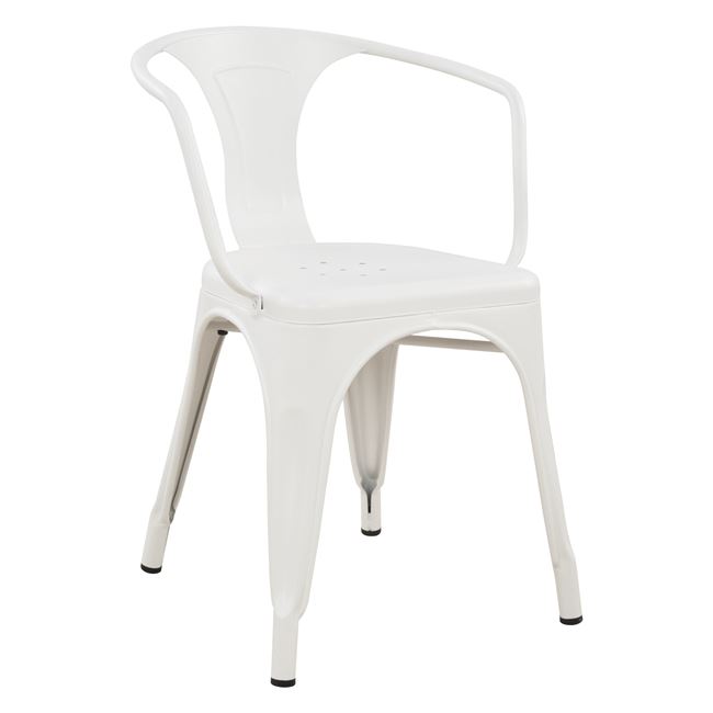 Πολυθρόνα «MELITA» μεταλλική σε χρώμα λευκό 51×46,5×71