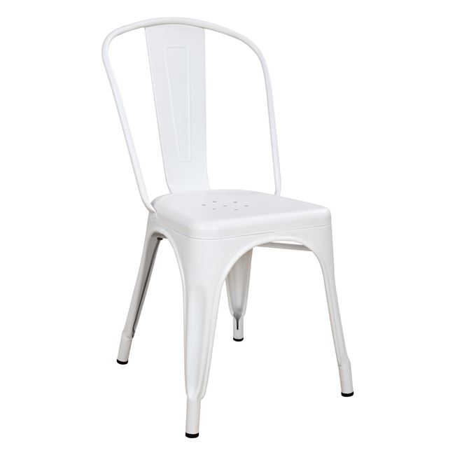 Καρέκλα “MELITA” μεταλλική σε χρώμα λευκό 45x47x85