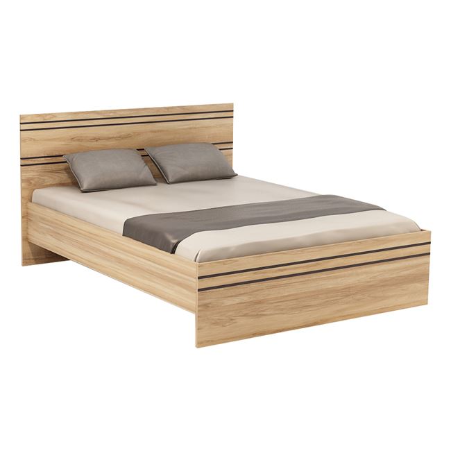Κρεβάτι υπέρδιπλο «LOFT» σε χρώμα φυσικό/γκρι 164x206x105