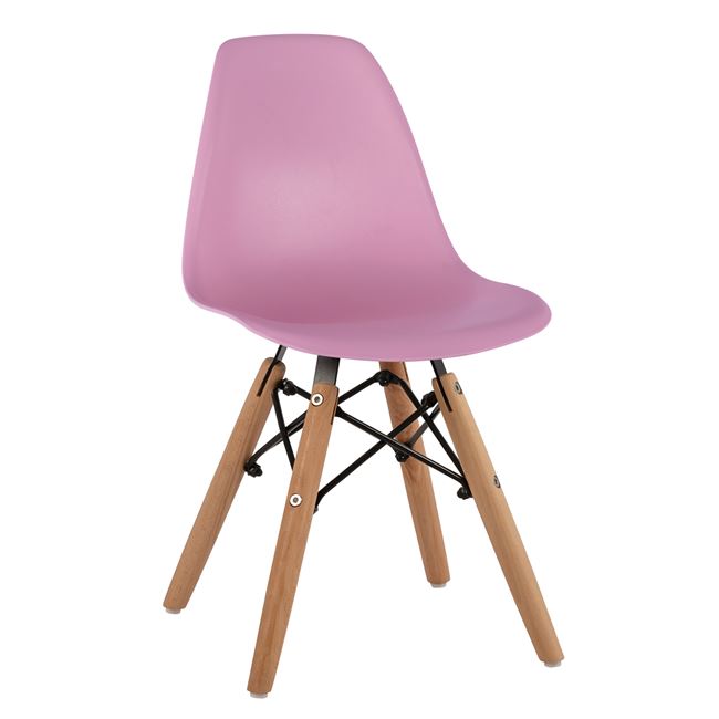 Καρέκλα παιδική “TWIST KID” από PP σε χρώμα φυσικό/ροζ 30,5x33x59
