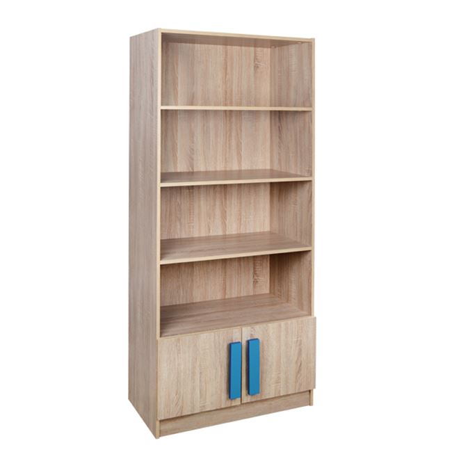 Βιβλιοθήκη “PLAYROOM” σε χρώμα σονόμα/μπλε 80x35x180