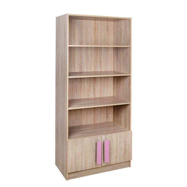 Βιβλιοθήκη “PLAYROOM” σε χρώμα σονόμα/ροζ 80x35x180