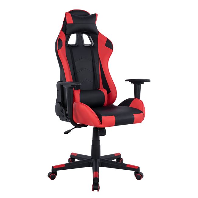 Πολυθρόνα εργασίας “GAMING” από PU σε χρώμα μαύρο/κόκκινο 68x67x130