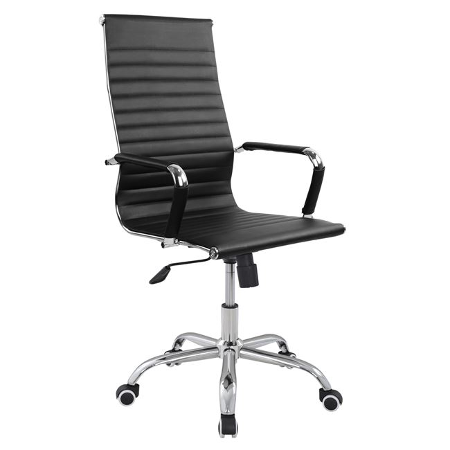 Πολυθρόνα διευθυντή “BOSS” από PU σε χρώμα μαύρο 54x70x113,5
