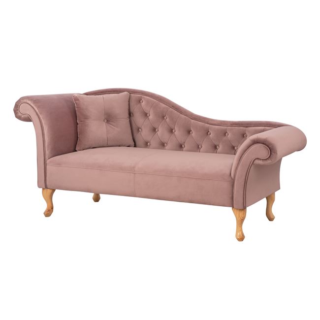 Ανάκλινδρο “CHESTERFIELD” από ύφασμα βελούδο σε χρώμα σάπιο μήλο 187x61x82