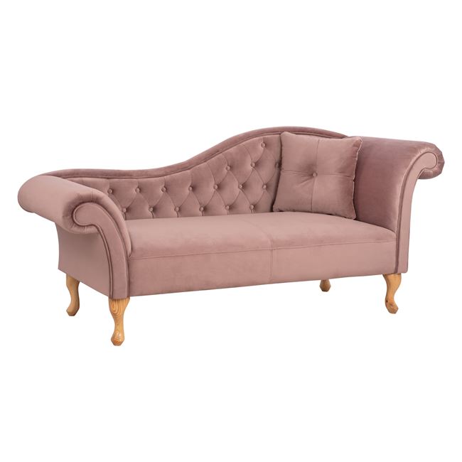 Ανάκλινδρο “CHESTERFIELD” από ύφασμα βελούδο σε χρώμα σάπιο μήλο 187x61x82