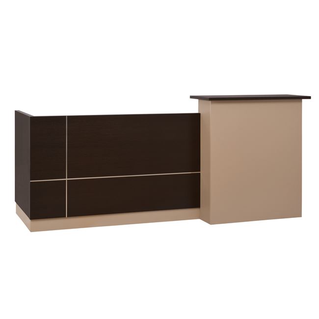 Γραφείο υποδοχής σε χρώμα μπεζ/βέγγε 240x82x105