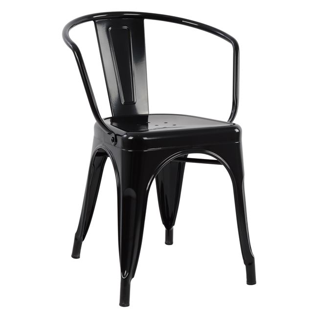 Πολυθρόνα “MELITA” από μέταλλο σε χρώμα μαύρο 52x49x72