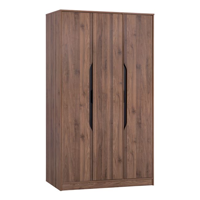 Ντουλάπα «BENNETT» τρίφυλλη σε χρώμα φυσικό 120x53x200