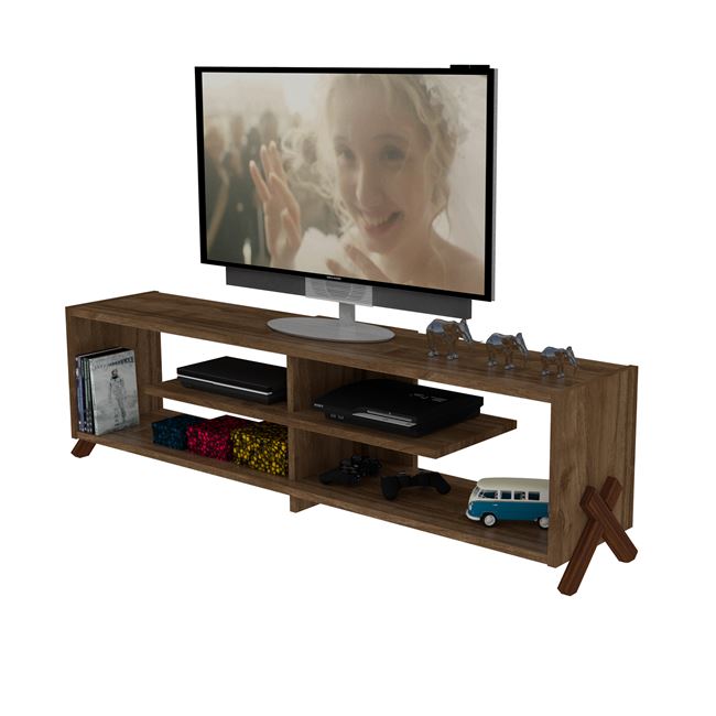 Έπιπλο τηλεόρασης “KIPP” σε χρώμα καρυδί 145x31x39.5