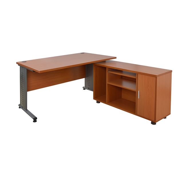 Σετ γραφείο-ντουλάπι σε χρώμα κερασί 150x80x75