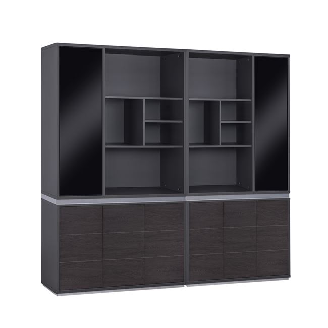 Βιβλιοθήκη γραφείου “ROSEWOOD” 2 τεμαχίων σε χρώμα βέγγε 240x40x200