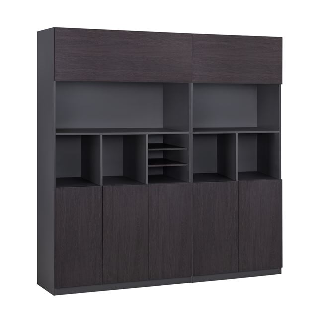 Βιβλιοθήκη γραφείου “ROSEWOOD” 2 τεμαχίων σε χρώμα βέγγε 200x40x200