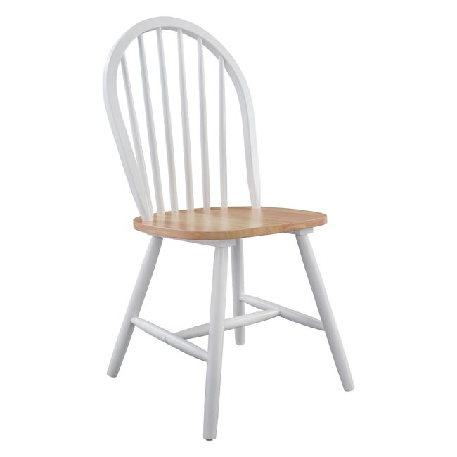 Καρέκλα τραπεζαρίας ξύλινη σε χρώμα λευκό/φυσικό 44×48,5×94