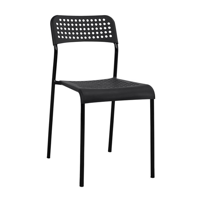 Καρέκλα “LIAM” από μέταλλο/PP σε χρώμα μαύρο 38x47x76